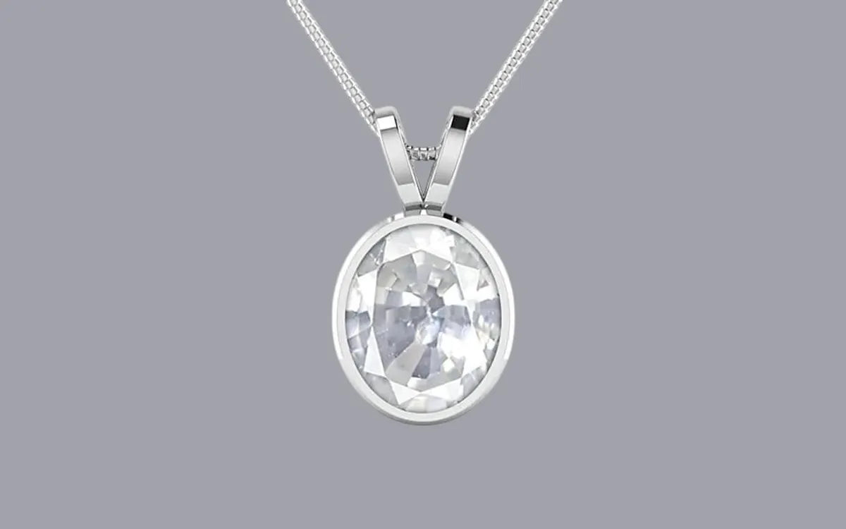 SILVER ZIRCON PANDENT