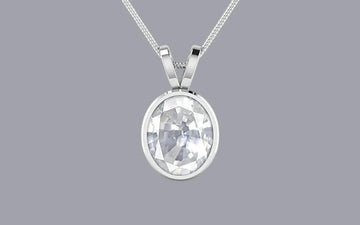 SILVER ZIRCON PANDENT