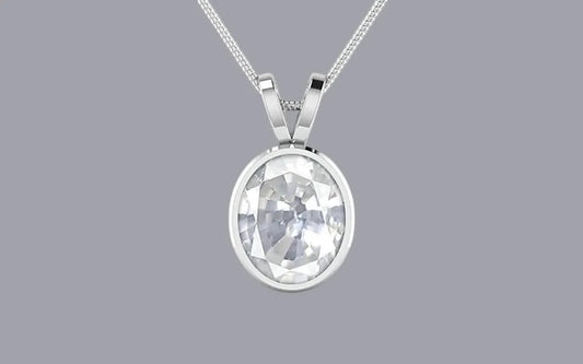 SILVER ZIRCON PANDENT